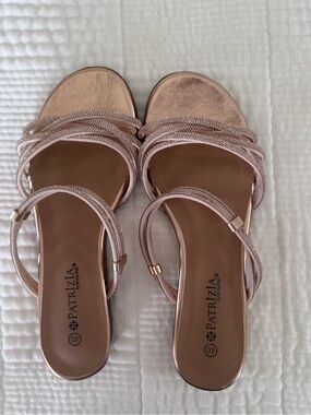 Rose Gold Strappy Women's Sandals